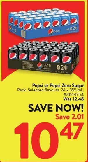 Walmart Pepsi or Pepsi Zero Sugar offer