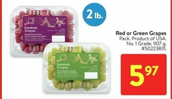Walmart Red or Green Grapes offer