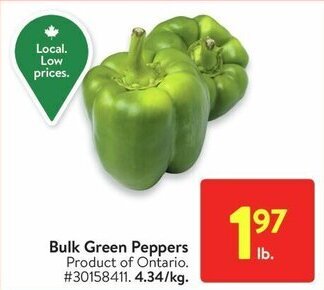 Walmart Bulk Green Peppers offer