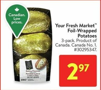 Walmart Your Fresh Market Foil-Wrapped Potatoes offer