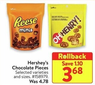 Walmart Hershey's Chocolate Pieces offer