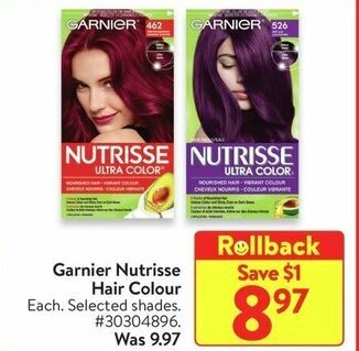 Walmart Garnier Nutrisse Hair Colour offer
