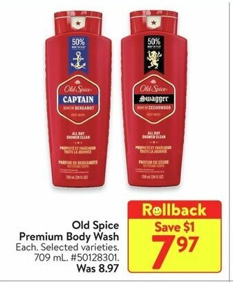 Walmart Old Spice Premium Body Wash offer