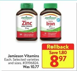 Walmart Jamieson Vitamins offer