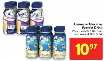 Walmart Ensure or Glucerna Protein Drink offer