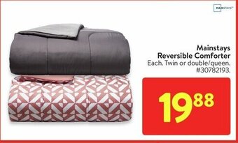 Walmart Mainstays Reversible Comforter offer
