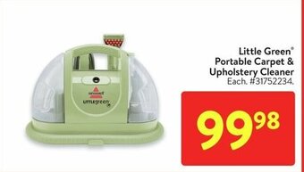 Walmart Little Green Portable Carpet & Upholstery Cleaner offer