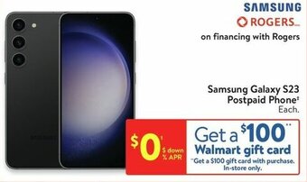Walmart Samsung Galaxy S23 Postpaid Phone offer