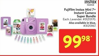 Walmart Fujifilm Instax Mini 7+ Instant Camera Super Bundle offer