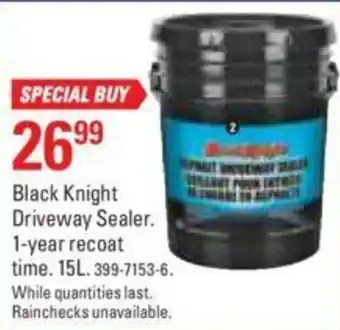 Canadian Tire Black Knight Driveway Sealer offer