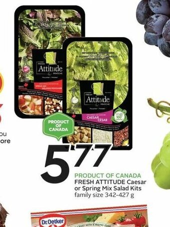 Sobeys FRESH ATTITUDE Caesar or Spring Mix Salad Kits offer