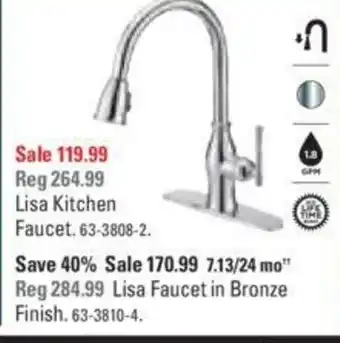 Canadian Tire Lisa Kitchen Faucet offer