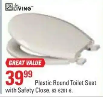 Canadian Tire Plastic Round Toilet Seat with Safety Close offer