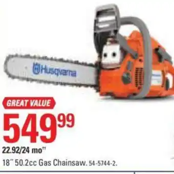 Canadian Tire Gas Chainsaw offer