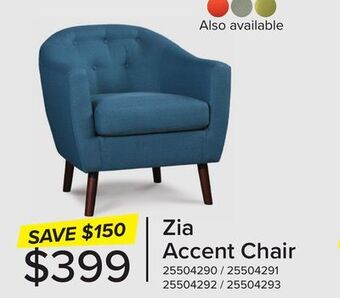 Leon's Zia accent chair - blue offer