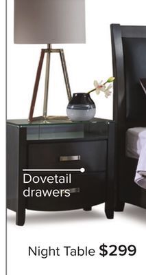 Leon's Cinema night table - charcoal offer