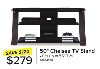 Leon's Chelsea tv stand - dark espresso offer