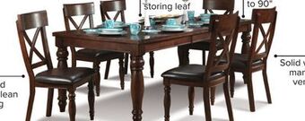 Leon's Kingstown extendable dining table - chocolate offer