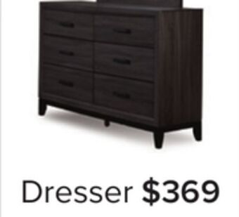 Leon's Fog 6 drawer dresser - grey, black offer