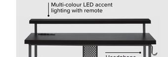 Leon's Vega gaming desk - grey and charcoal offer