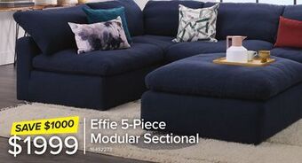 Leon's Effie 5 pc. sectional - blue offer