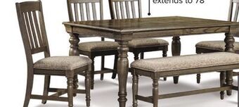 Leon's Bilboa extendable dining table - roasted oak offer