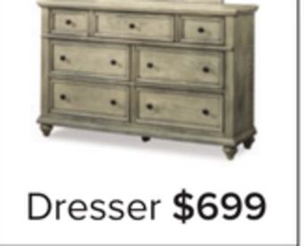 Leon's Emma 7 drawer dresser - oak offer