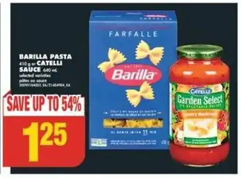 No Frills BARILLA PASTA or CATELLI SAUCE offer