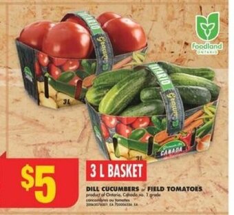 No Frills DILL CUCUMBERS or FIELD TOMATOES offer