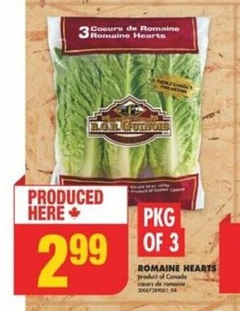 No Frills ROMAINE HEARTS offer
