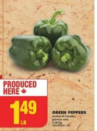 No Frills GREEN PEPPERS offer