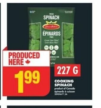 No Frills COOKING SPINACH offer