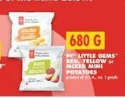 No Frills PC LITTLE GEMS RED, YELLOW or MIXED MINI POTATOES offer
