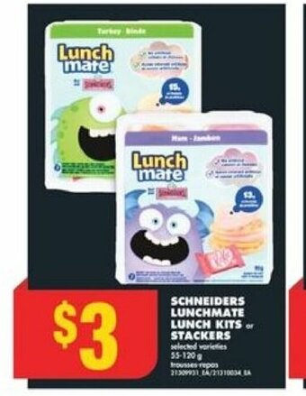 No Frills SCHNEIDERS LUNCHMATE, LUNCH KITS or STACKERS offer