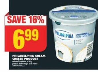 No Frills PHILADELPHIA CREAM CHEESE PRODUCT offer