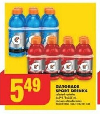 No Frills GATORADE SPORT DRINKS offer