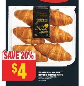 No Frills FARMER'S MARKET BUTTER CROISSANTS offer