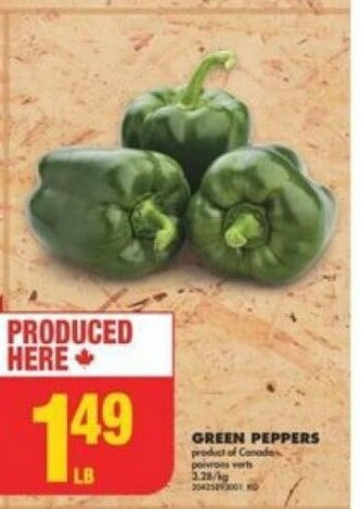 No Frills GREEN PEPPERS offer