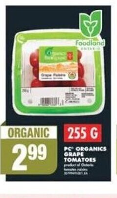 No Frills PC ORGANICS GRAPE TOMATOES offer