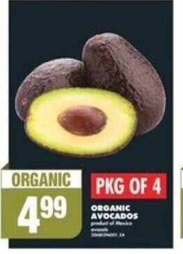 No Frills ORGANIC AVOCADOS offer