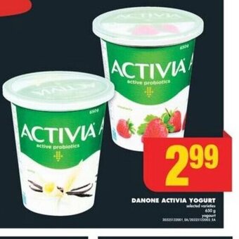 No Frills DANONE ACTIVIA YOGURT offer