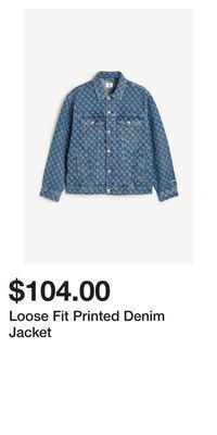 H&M Loose fit printed denim jacket offer