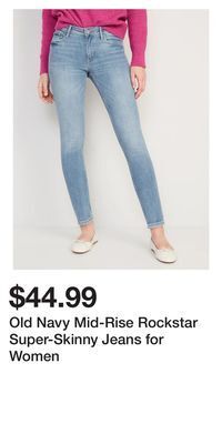 Old Navy Old navy mid-rise rockstar super-skinny jeans for women offer