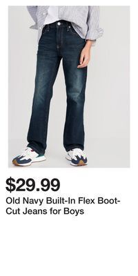 Old Navy Old navy built-in flex boot-cut jeans for boys offer
