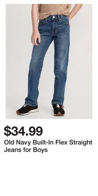 Old Navy Old navy built-in flex straight jeans for boys offer