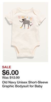 Old Navy Old navy unisex short-sleeve graphic bodysuit for baby offer