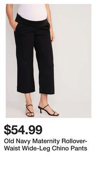 Old Navy Old navy maternity rollover-waist wide-leg chino pants offer