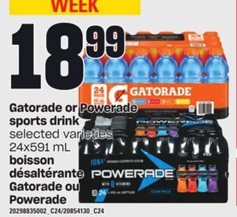 Independent City Market Boisson désaltérante gatorade ou powerade, 24x591 ml offer