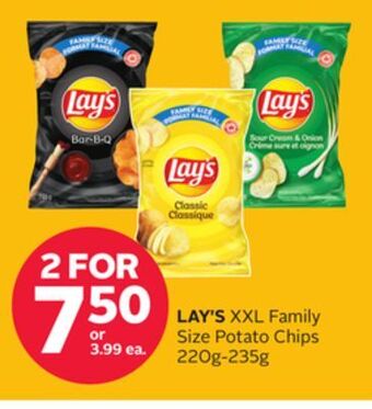 Rexall Lay's xxl family size potato chips offer