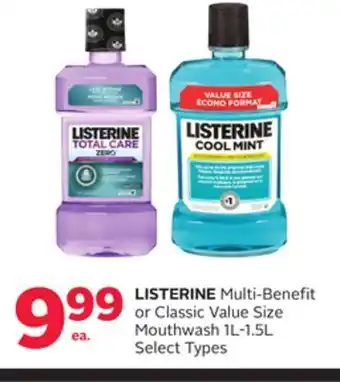 Rexall Listerine multi-benefit or classic value size mouthwash offer
